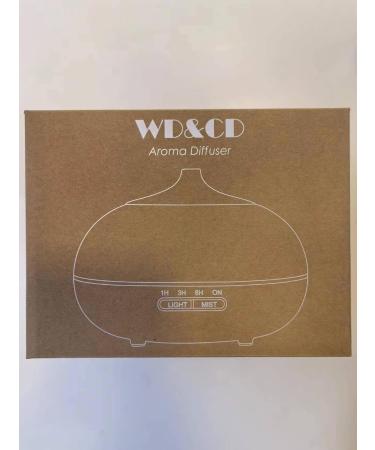 WD & CD 300ml Aroma Diffuser - Ultrasonic Humidifier with 7 Color LED Light - Wood Grain Oil Diffuser for Bedroom Office Yoga Spa - Buy Online on GoSupps.com