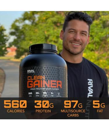 Rivalus Rival Nutrition Clean Gainer | High Protein Lean Mass Gainer Powder | 560 Calories 30g Protein 99g Multi-Source Carbs | 15 Servings (5LB Cinnamon Toast Cereal) Cinnamon 15 Servings (Pack of 1) - Buy Online on GoSupps.com