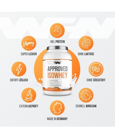 Wfn Approved Isowhey Protein Powder - Lactose-Free CFM Whey Isolate 1kg Can - 33 Portions - Made in Germany - Quality Tested - Buy Online on GoSupps.com