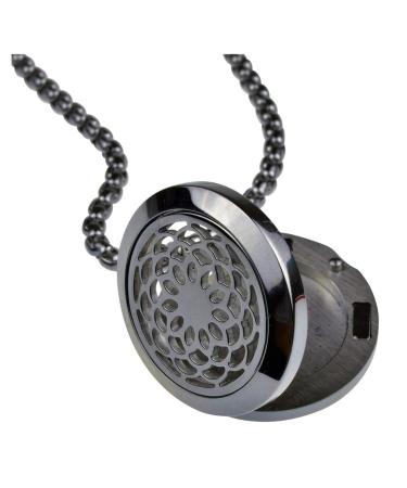 mEssentials Sunflower Essential Oil Diffuser Necklace Gift Set | Aromatherapy Pendant 24" Stainless Steel Chain Refill Pads & Inner Calm Essential Oil - Perfect Gift for Wellness and Relaxation - Buy Online on GoSupps.com