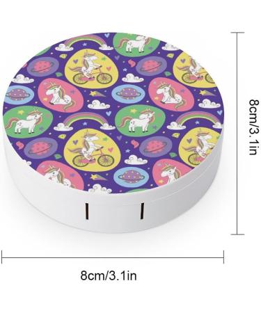 Magic Pattern with Unicorn Contact Lens Travel Kit Portable Cute Contact Box with Mirror for Daily Outdoor - Buy Online on GoSupps.com