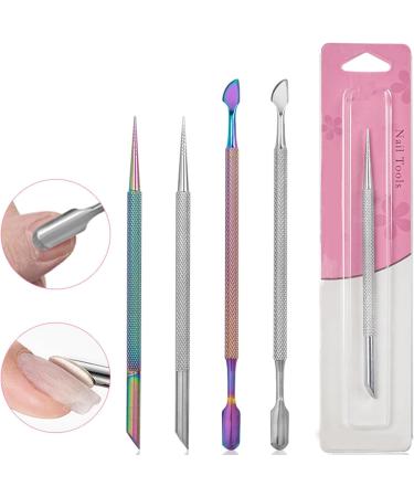 2 in 1 Cuticle Pusher Professional Cuticle Remover Stainless Steel Cuticle Cleaner Nail Art Care Tool for Manicure Stainless Steel Cuticle Cleaner Cuticle Pusher Nail Tool for Manicure Pedicure Double Head - Buy Online on GoSupps.com