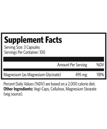 Magnesium Glycinate 165mg Capsules by Pure Lab Vitamins | Vegan, Gluten, Sugar, Soy Free | Made in Canada - Buy Online on GoSupps.com