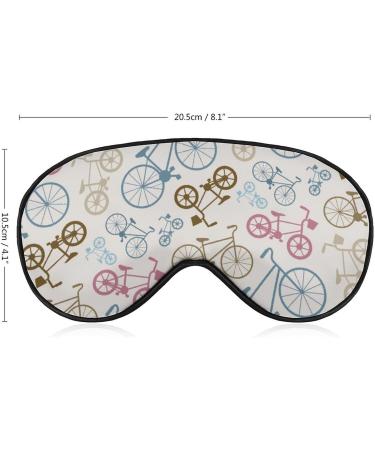 Vector Bicycle Pattern Sleep Mask | Adjustable Strap | Blocks Light | For Men & Women - Buy Online on GoSupps.com
