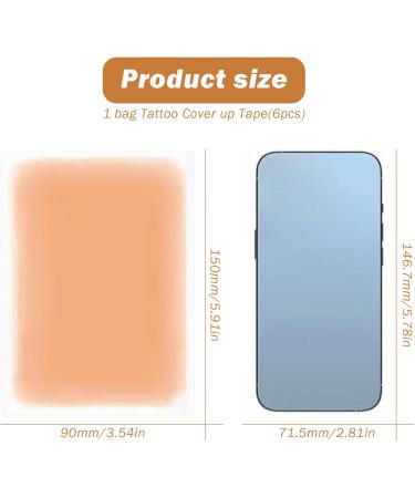 Tattoo Makeup Tattoo Cover Up 6pcs Waterproof Invisible Ultra Thin Tattoo Sticker Patch 3.5x5.9 Tattoo Makeup for Tattoo Scar Style 3 - Buy Online on GoSupps.com