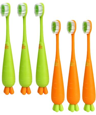 Frcolor 24 STK Cartoon Carrot Toothbrush Set - Soft Children's & Toddler Toothbrushes Finger Brushes for Babies Perfect for Mouth Cleaning & Travel - Buy Online on GoSupps.com