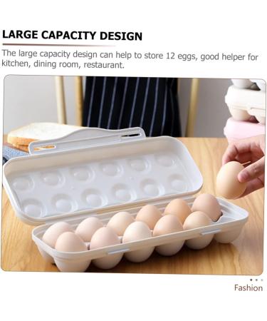 ABOOFAN 2pcs Anti-Collision Damage Chicken Containers for Fridge Pantry Egg Bins for Fridge Food re-usable Grey 30X11X6.5CM - Buy Online on GoSupps.com