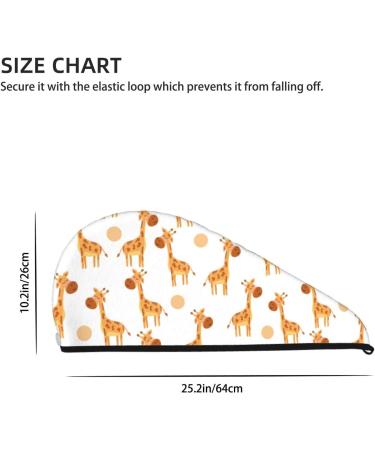 Giraffe Dolls Microfiber Hair Towel | Super Absorbent Quick Dry Turban for Curly & Thick Hair | Hair Wrap Bonnet Cap for Women Girls & Kids - Buy Online on GoSupps.com
