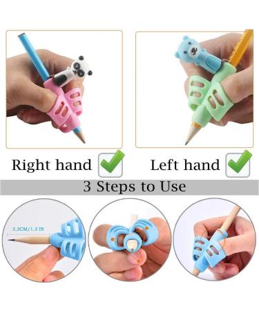 Baij Writing Aid for Children - 13-Piece Silicone Pencil Grips Set for Handwriting Correction | Multi-Colored Finger Grippers for Progressive Improvement - Buy Online on GoSupps.com