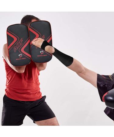 AQF MMA Ankle Support | Muay Thai Foot Brace Guard | Kickboxing Sprains Relief | Achilles Tendon Pain Protector | Elastic Compression Sleeve (Black M) - Buy Online on GoSupps.com