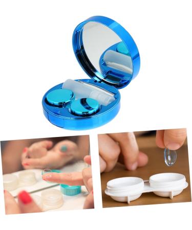 JECOMPRIS Contact Lens Case - Travel Organizer Blue (7.5x3cm) | Durable & Compact Eye Accessories for International Shipping - Buy Online on GoSupps.com