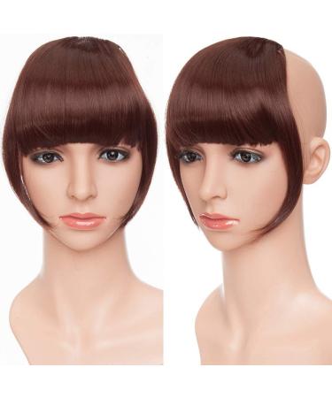 SEGO Clip in Pony Hairpiece Extensions - Realistic Dark Golden Brown Fringe Bangs for Effortless Style - Buy Online on GoSupps.com