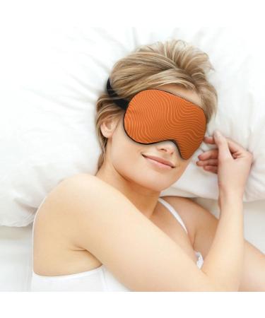 Buy Orange Salmon Sleeping Mask - Light-Blocking Eye Cover for Comfortable Sleep | Adjustable Strap Blindfold for Men Women & Kids - Buy Online on GoSupps.com