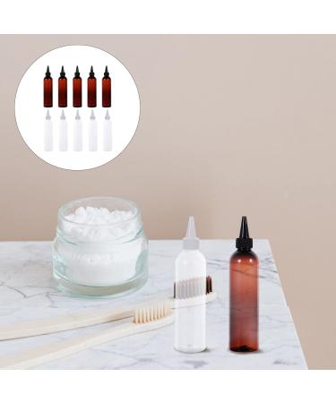 Minkissy Pack of 10 250 ml Hair Colour Bottle Applicator Hair Squeeze Bottles Shampoo Container with Twist Top Cap Pet Refillable Bottles for Hair Colour Painting (Transparent) - Buy Online on GoSupps.com
