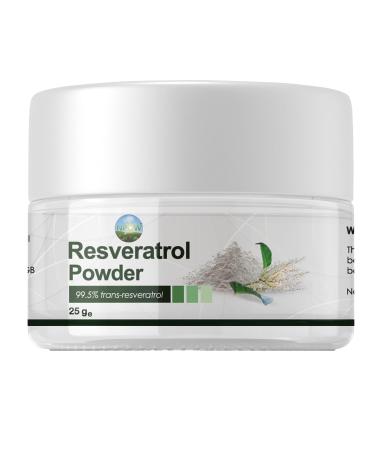 NPOW Resveratrol Powder - Organic Trans Resveratrol Resveratrol Antioxidant Supplements Trans Resveratrol Supplements Organic Resveratrol 99.5% Trans Resveratrol Powder 25g