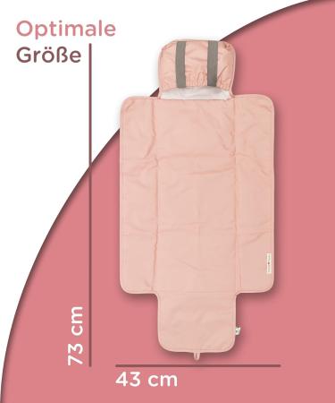 Jubi Dirty Pink Changing Pad - Organic Cotton & kotex Polyester Diaper Pad with Space for 4 Diapers & Wet Wipes - Perfect for On-the-Go! - Buy Online on GoSupps.com