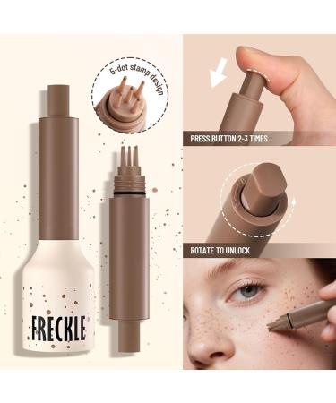 Freckle Pen for Freckles Faux Freckles Stem Freckle Pen Natural Simulation Waterproof and Durable 12ml - Buy Online on GoSupps.com