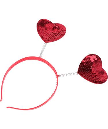 Lurrose Valentine Heart Headband Red Love Heart Headband Valentines Day Hair Hoops Love Heart Hair Accessories for Women Valentine's Party - Buy Online on GoSupps.com