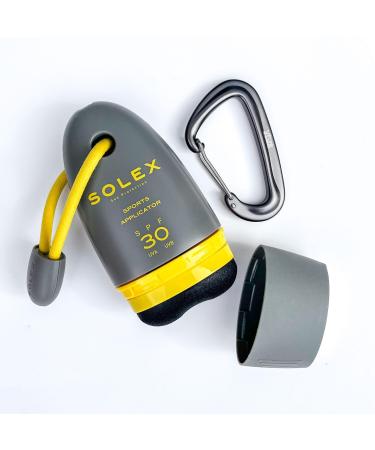 Solex Sports Sun Cream SPF 30 for Outdoor Sports Golf Tennis Cricket - Easy Application Body and Face Sunscreen - Suncream Factor 30 with Shea Butter - Sunblock with Applicator Mirror & Carabiner - Buy Online on GoSupps.com