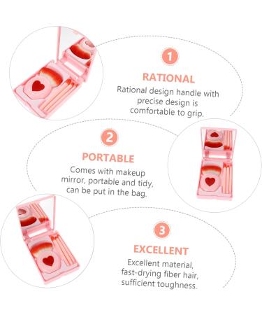 Angoily 6 Boxes Makeup Brush Set Synthetic Foundation Makeup Brush Mini Containers Cosmetic Accessories Blush for Cheeks Portable Makeup Brush Eye Shadow Brush Pu Powder Brush Woman - Buy Online on GoSupps.com