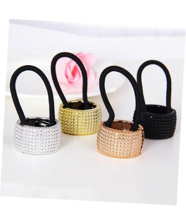 Beatifufu Hair Ties for Women Ponytail Holder Elastic Hair Ties Punk Hair Tie Goody Hair Ties Ponytail Tie Rhinestone Hair Bands for Women's Hair Fashion Hair Accessories Cuff Miss Hairpin - Buy Online on GoSupps.com