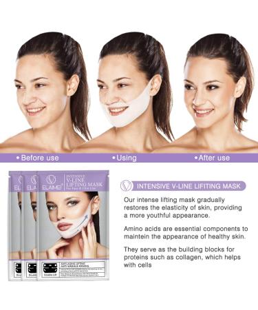 V Mask Double Chin Reducer & Slimming Mask | Chin Up Contour Lifting Firming Mask | Moisturizing All Night Silicone V-Line Lifting Patches (4 in 1) - Buy Online on GoSupps.com