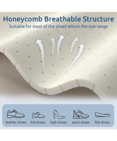 Barefoot Shoe Insoles - Breathable Latex Foam Inserts for Men 4-10 Women 5-11 (6 Pairs White) - Washable & Cuttable Replacement Insoles - Buy Online on GoSupps.com