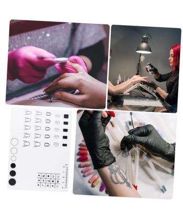 HAPINARY Nail Art Soft Silicone Pad Silicone Stamping Plate Nail Polish Practice Pad Nail Art Stamping Mat Nail Sticker Guide Nails Silicone Mat Manicure Mat 38x29cm White