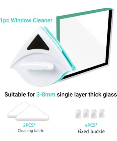 1pc Magnetic Window Cleaner Double Sided Cleaning Brush Tools For High-rise Home Glass Windows Brush Wiper Cleaning Tools - Buy Online on GoSupps.com