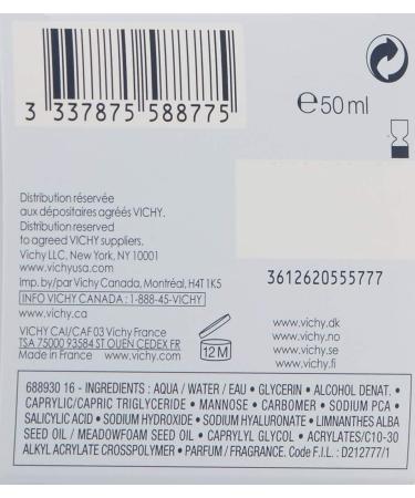 Vichy Aqualia Thermal Mineral Water Gel Moisturizer - 48-Hr Hydration 97% Natural Hyaluronic Acid Paraben-Free 1.69 Fl. Oz - Buy Online on GoSupps.com