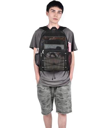 Heavy Duty Mesh Backpacks for Adults  Mesh School Bags for Boys and Girls  See Through School Bags with Adjustable Straps  Mesh Bags for Swimming  Fitness  Sports  Carry Portable Oxygen Concentrators Black - Buy Online on GoSupps.com