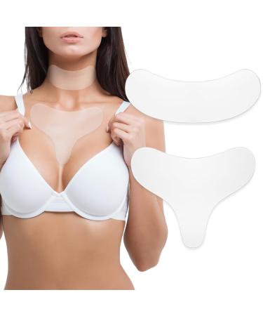 Neck and Chest Wrinkle Pads - Anti Aging Wrinkle Patches Antiwrinkle Silicone Pads for Chest Skin Firming & Neck Tightening Reusable Neck Lift Wrinkle Pads for Overnight Sleeping Skincare