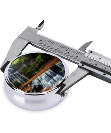 Waterfall View Round Pill Box - 3 Compartment Portable Travel Organizer for Purse & Pocket - Buy Online on GoSupps.com