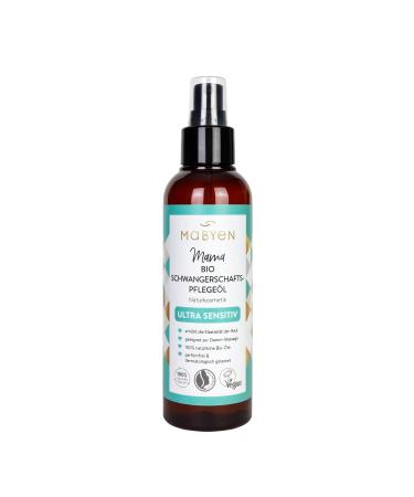 Mabyen organic pregnancy oil against stretch marks - baby belly oil against stripes of pregnancy - helps remove and avoid strain strips - tested and recommended by midwives (150 ml)