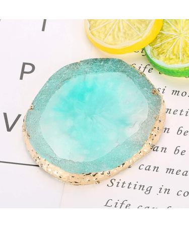 Naroote Solid Gel Nail Polish Palette Nail Polish Palette Resin Nail Art Palette Nail Polish Cosmetic Palette Gold Edge Pigment Mixing Plate Drawing Color Dish Manicure Nail DIY Tool GREEN - Buy Online on GoSupps.com
