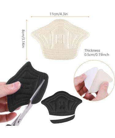 ACWOO 8PCS Heel Grips Shoe Pads - Comfortable Heel Cushion Inserts for Men and Women - Anti Blister Shoe Liners - Black+Beige - Buy Online on GoSupps.com