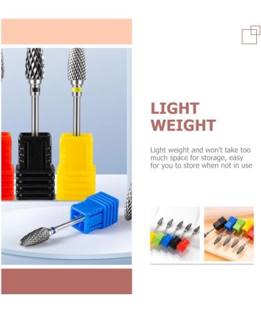 POPETPOP 5pcs Nail Polisher Professional Nail Drill Bits Nail Art Drill Bit Nail Grinding Head Fine Grit Nail Drill Bits for Acrylic Nails Tools Electric Nail Manicure Tungsten Steel Alloy 7x1.3.cmx5pcs As Shown 2x5pcs - Buy Online on GoSupps.com