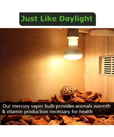 MIXJOY 160 Watt High Intensity Self-Ballasted UV/Heat Mercury Vapor Light Bulb UVA UVB Full Spectrum Sun Light for Reptile and Amphibian Use - Buy Online on GoSupps.com