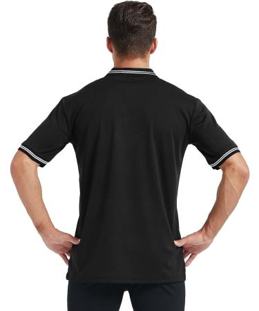 FitsT4 Short Sleeve Polo Umpire Jersey/Referee Uniform - Black, Medium - Buy Online on GoSupps.com