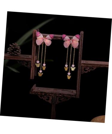minkissy 5 Pairs Hanfu Butterfly Headdress Hair Barrettes Kids Hairpin with Tassel Fabric Hairpin Tassel Hair Clips Hanfu Hair Clip Metallic Hair Clips Child Girl Accessories Alloy - Buy Online on GoSupps.com