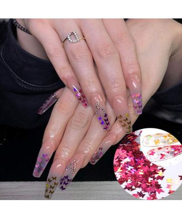 3D Butterfly Nail Glitter Sequins - 12 Colors Holographic Butterfly Nails Supply for Manicure Tips & Decoration - Buy Online on GoSupps.com