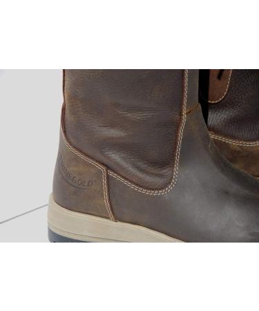 Rhinegold Elite Vermont Waterproof Leather Boots Size 6 (EU39) - Durable Brown Equestrian Footwear for All Weather - Buy Online on GoSupps.com