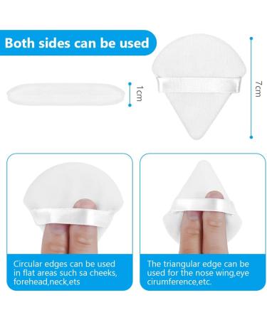 Ainiv 12 PCS Triangle Makeup Puff Set - Reusable Soft Powder Sponge for Wet/Dry Use - Ideal for Loose Powder, Foundation, and Blush - White #6 - Buy Online on GoSupps.com