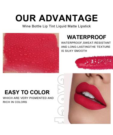 Matte Red Wine Liquid Lipstick Set - 6 Colors, Long Lasting & Waterproof | Velvet Finish Lip Makeup Gift for Girls & Women (Set05) - Buy Online on GoSupps.com