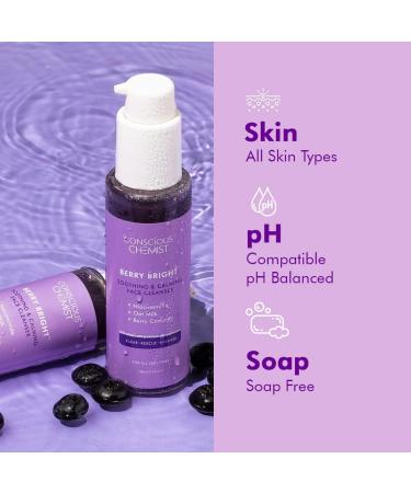 Conscious Chemist Niacinamide Face Wash | Pore Refining Brightening Cleanser for Women & Men - Berry Bright - Buy Online on GoSupps.com