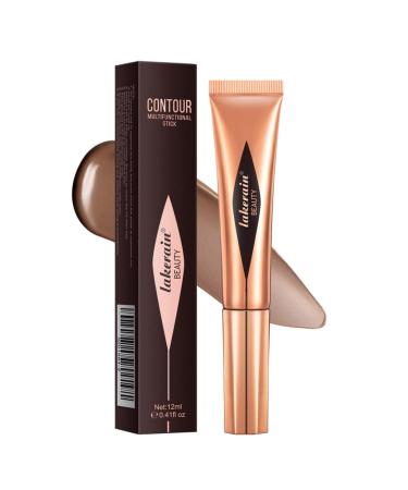 Highlighter Stick - Creamy Multi-Stick Versatile Highlighter Makeup Stick Adds Shimmer Blends Effortlessly Highlighter Contouring for Cheeks Dtt Contour Liquid 05#