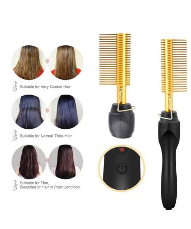 Buy Electric Hair Straightener Curler | Multifunction Hot Comb for Black Hair - Wet & Dry Use - Buy Online on GoSupps.com