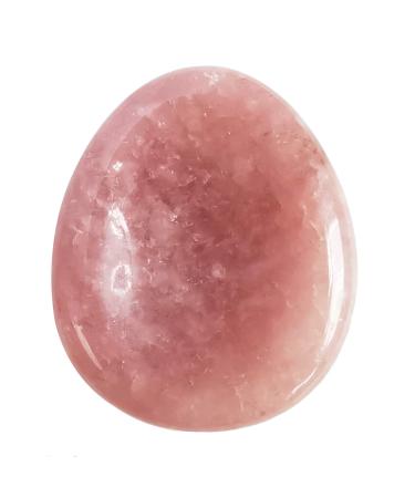 Manekieko Natural Strawberry Quartz Water Drop Chakra Thumb Worry Stone Stress Relax Healing Reiki Crystal Pocket Palm Stones