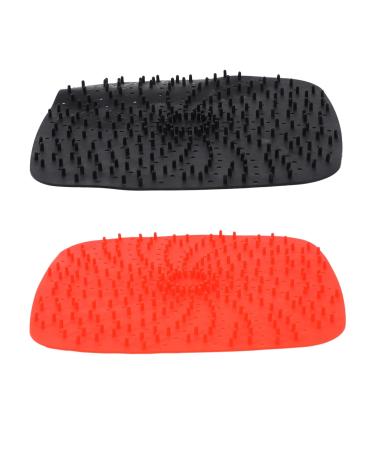 Alipis 2pcs Silicone Fryer Cushion with Home Reusable Mats Raised Air Accessories Liner for Mat Non-Stick Black 20X20X1CM