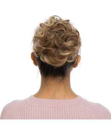 Messy Hair Bun Donut Chignon Updo Scrunchie Hairpiece Ponytail Extension Light Brown & Blond 25g - Buy Online on GoSupps.com